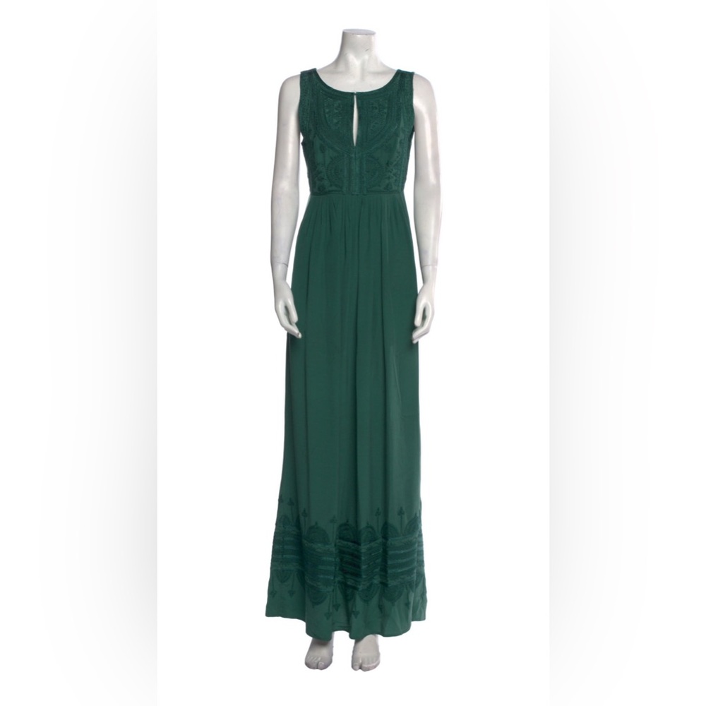 Calypso St Barth Elegant Green Maxi Dress